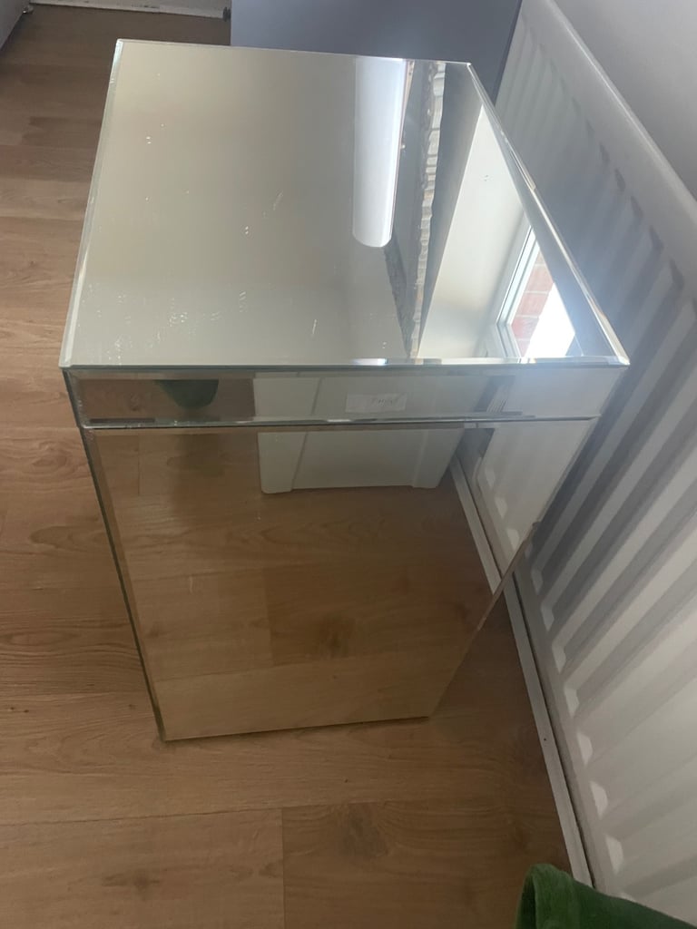 Next mirrored bedside table 