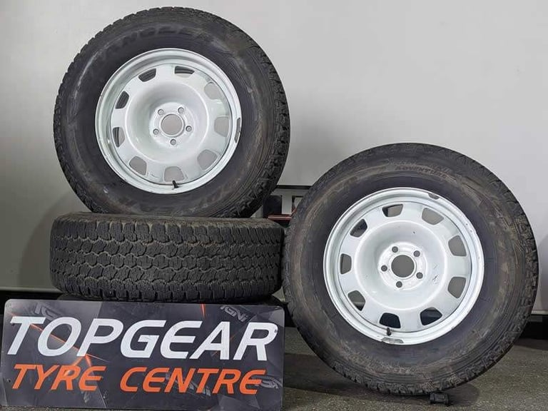 image for 18" Genuine Land Rover Defender White Steel Wheels & Tyres