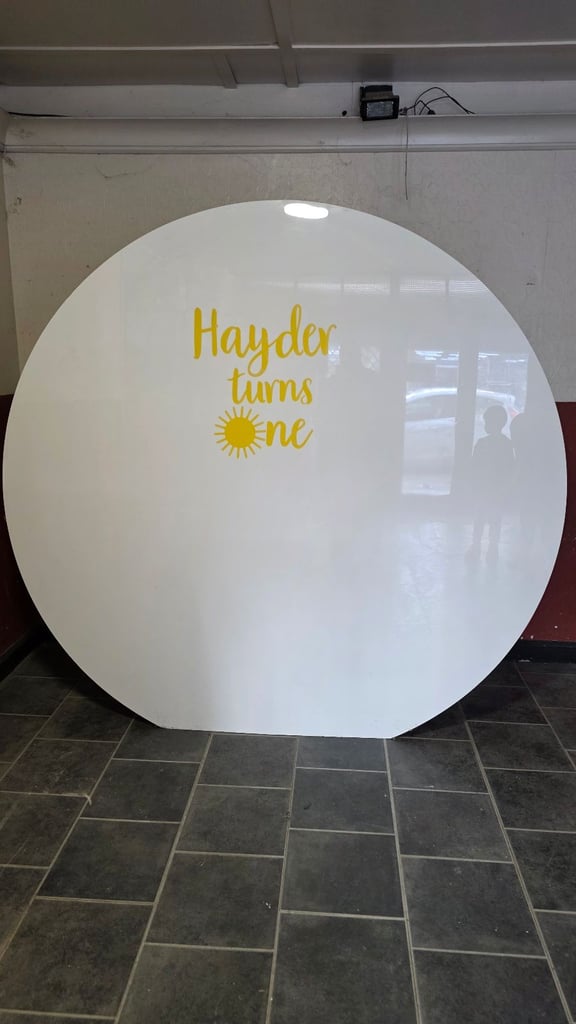 image for Party And Wedding Round Backdrop Stand Wooden Heavy Duty