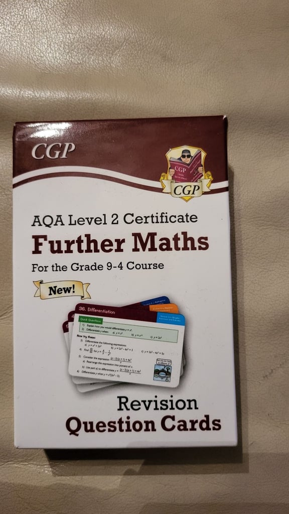 CGP AQA Level 2 Certificate FURTHER MATHS Revision Question Cards