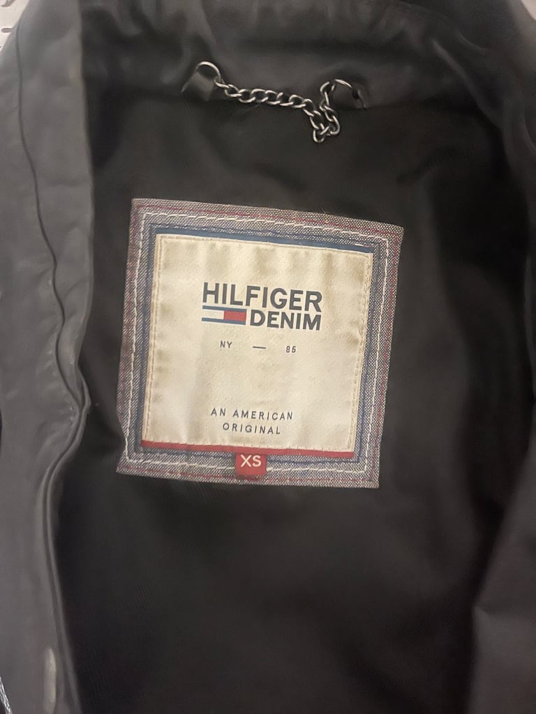 Hilfiger Denim Women’s Faux Leather Moto Jacket – Size XS