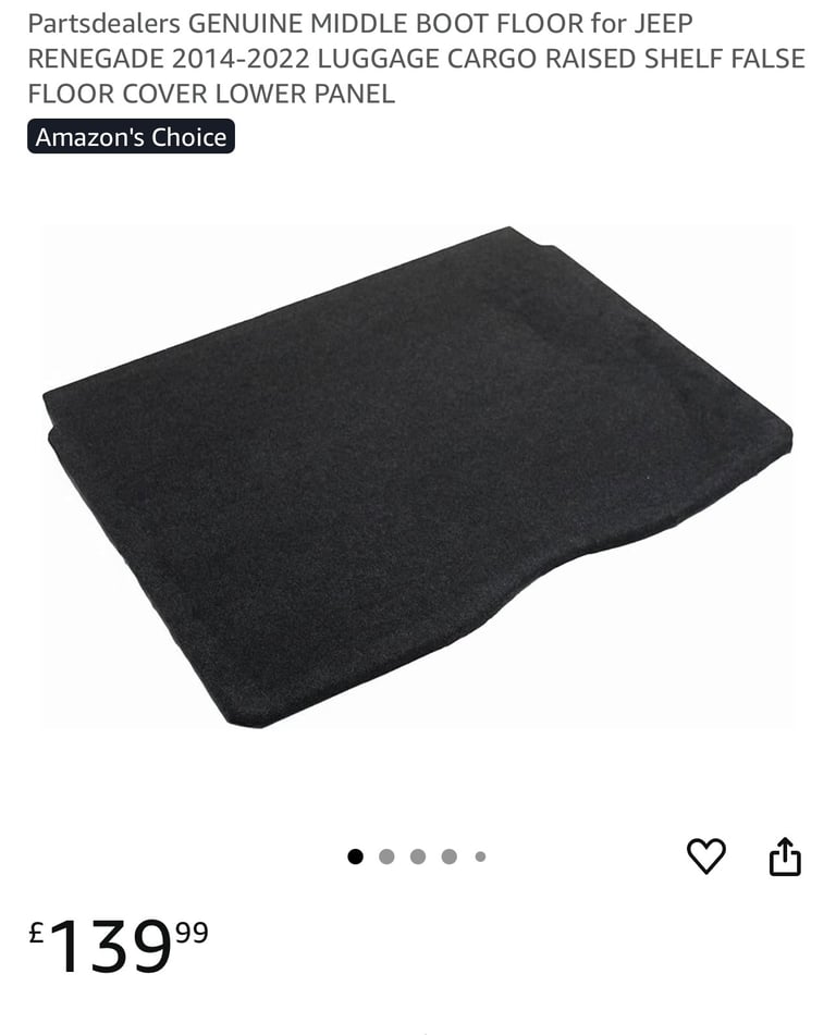 JEEP RENEGADE 2014-2022 PARCEL SHELF