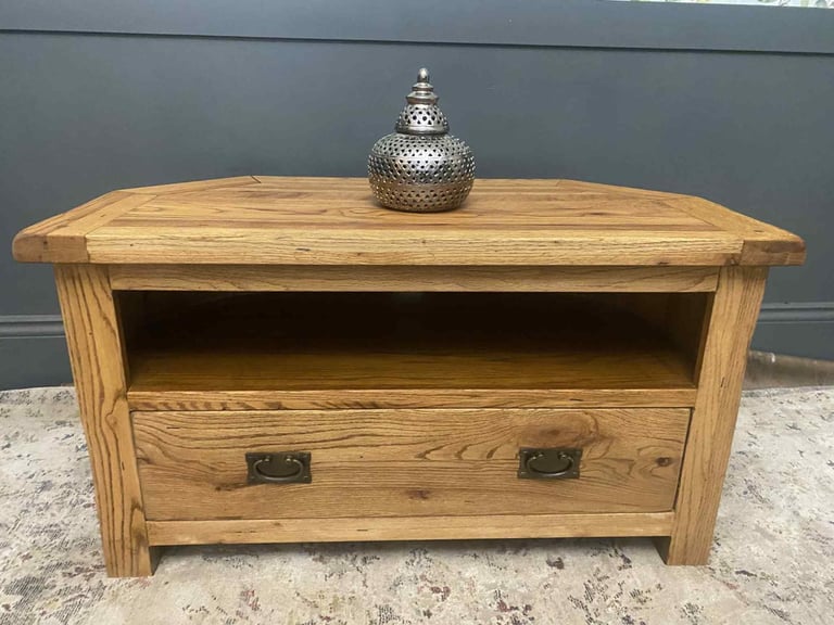 image for 💙 📺 Barker & Stonehouse solid oak tv cabinet unit