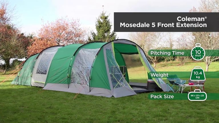 Coleman Mosedale 5 Tent + Front Extension 