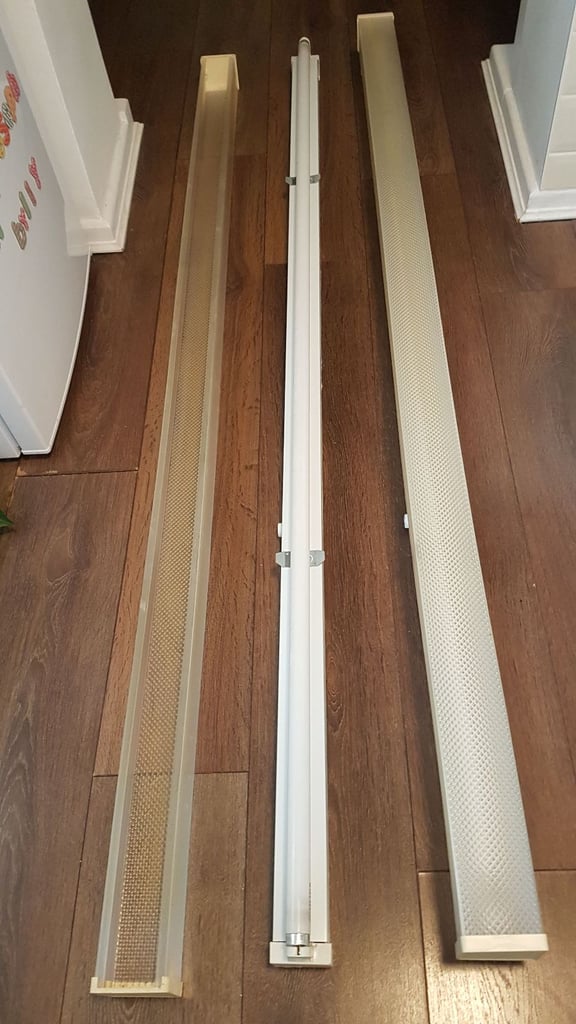 image for Two 1.8m Fluorescent Tube Strip Lights with Covers