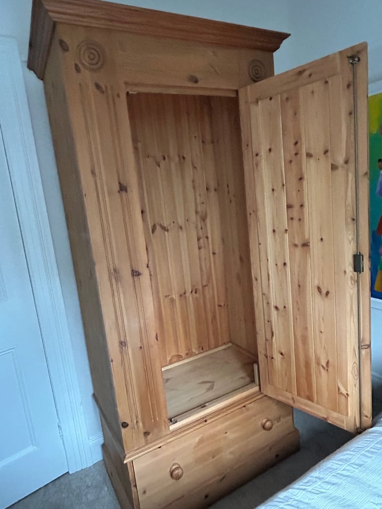 Solid oak wardrobe. 