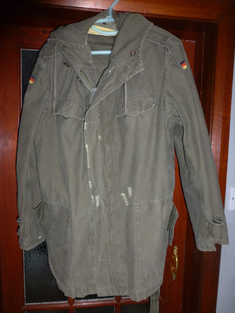 Vintage German Army Parka Jacket with removable Fleece Liner 