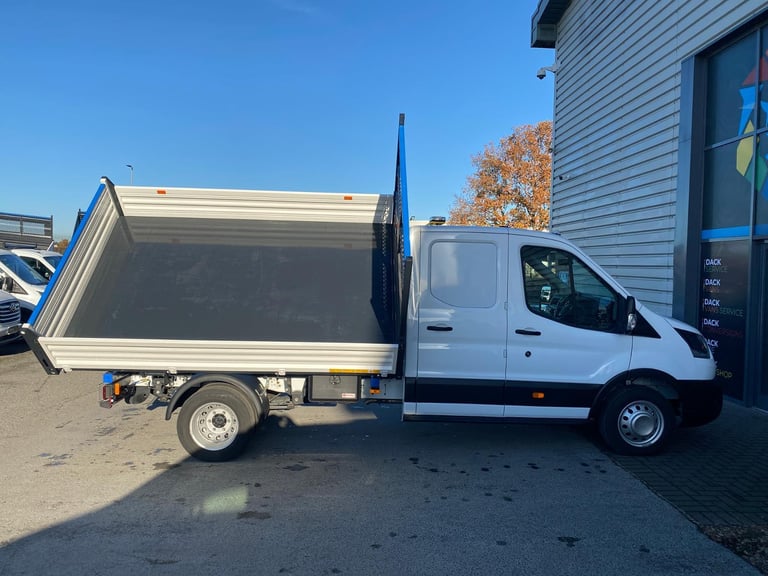 25 Reg Ford Transit L3 DRW DC Utility-Storage Steel Tipper, Tow-Bar
