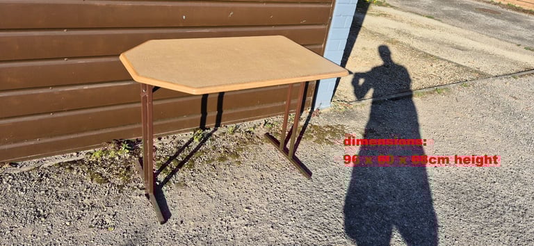 Folding freestanding camping table for camper caravan motorhome boat.
