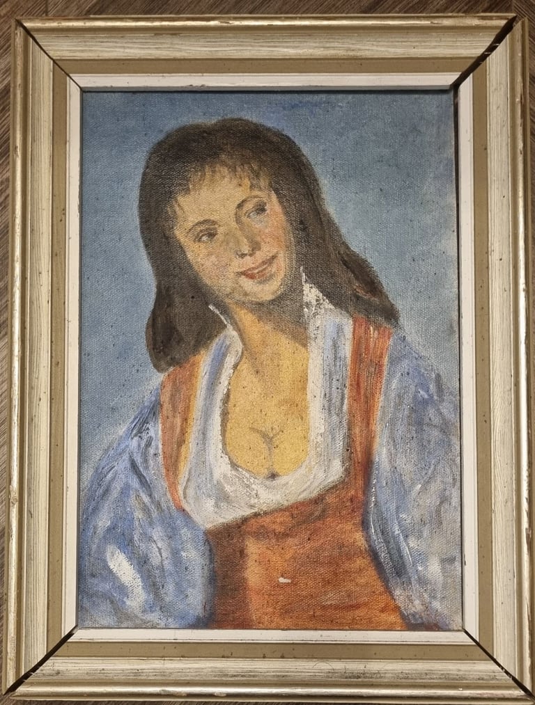 image for Greek Gipsy girl oil painting