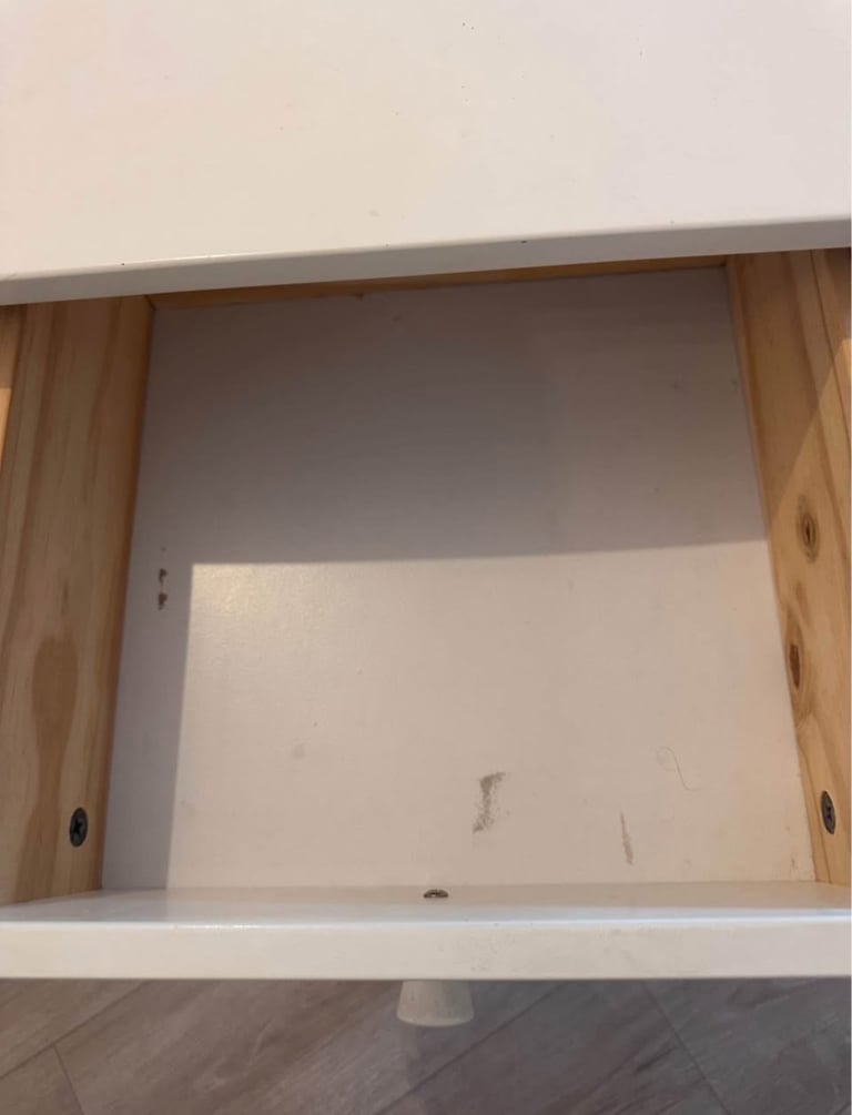 John Lewis Wilton 2 Drawer Bedside Cabinet, White x2