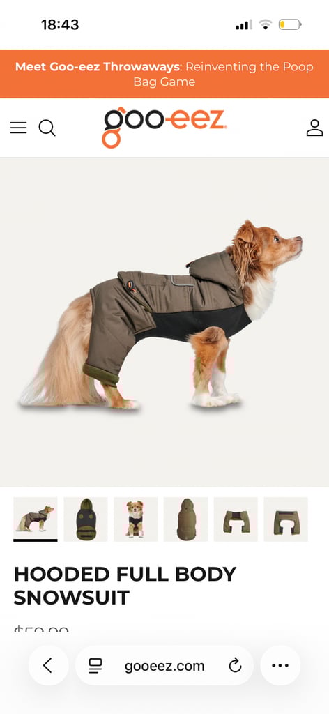 XL Dog Coat Khaki and Black