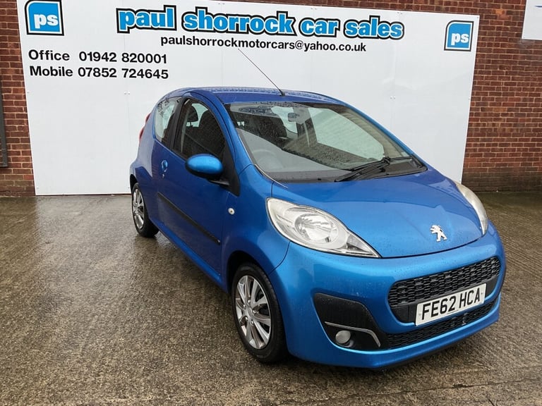 2012 Peugeot 107 1.0 ACTIVE 3DR Manual Hatchback Petrol Manual