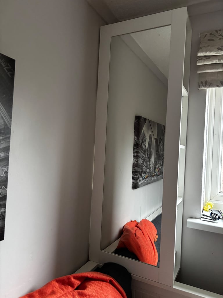 image for Ikea Brimnes Wall Mirror Shelf Storage