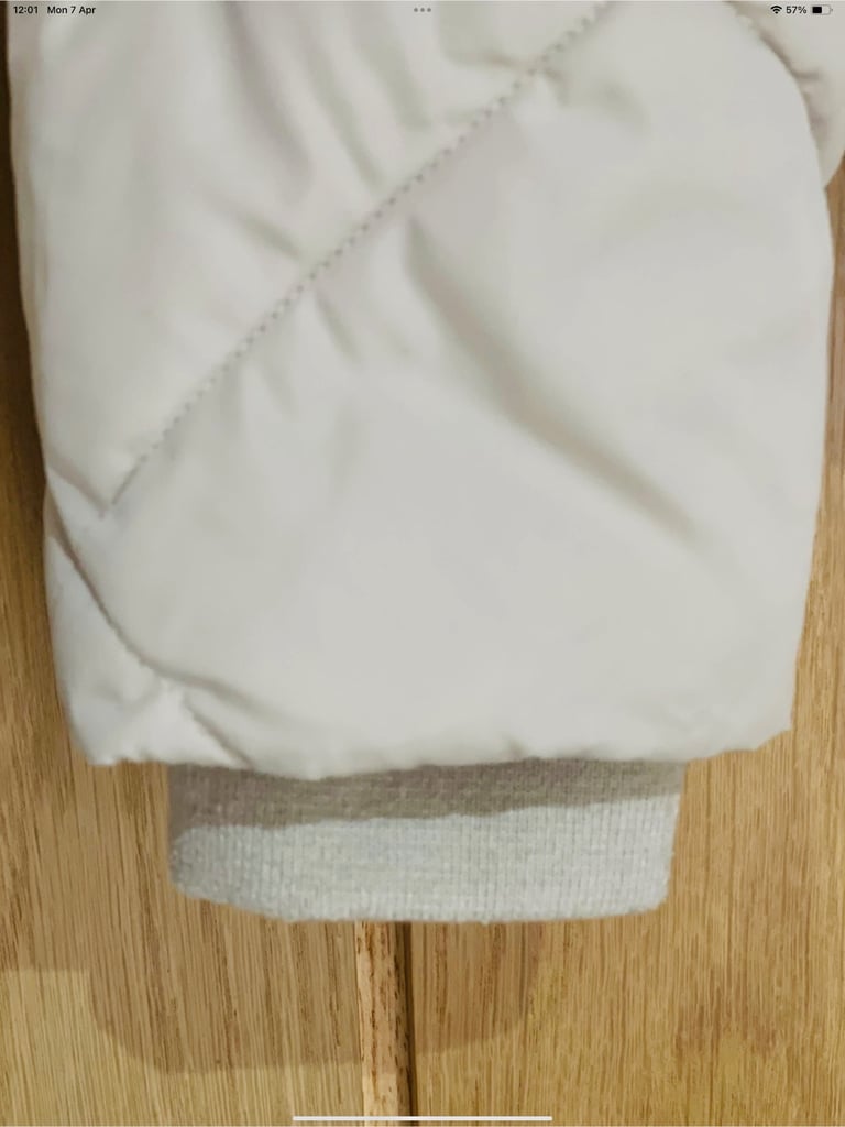 Cream Short Coat Jacket From Primark Size  XS  Quilted