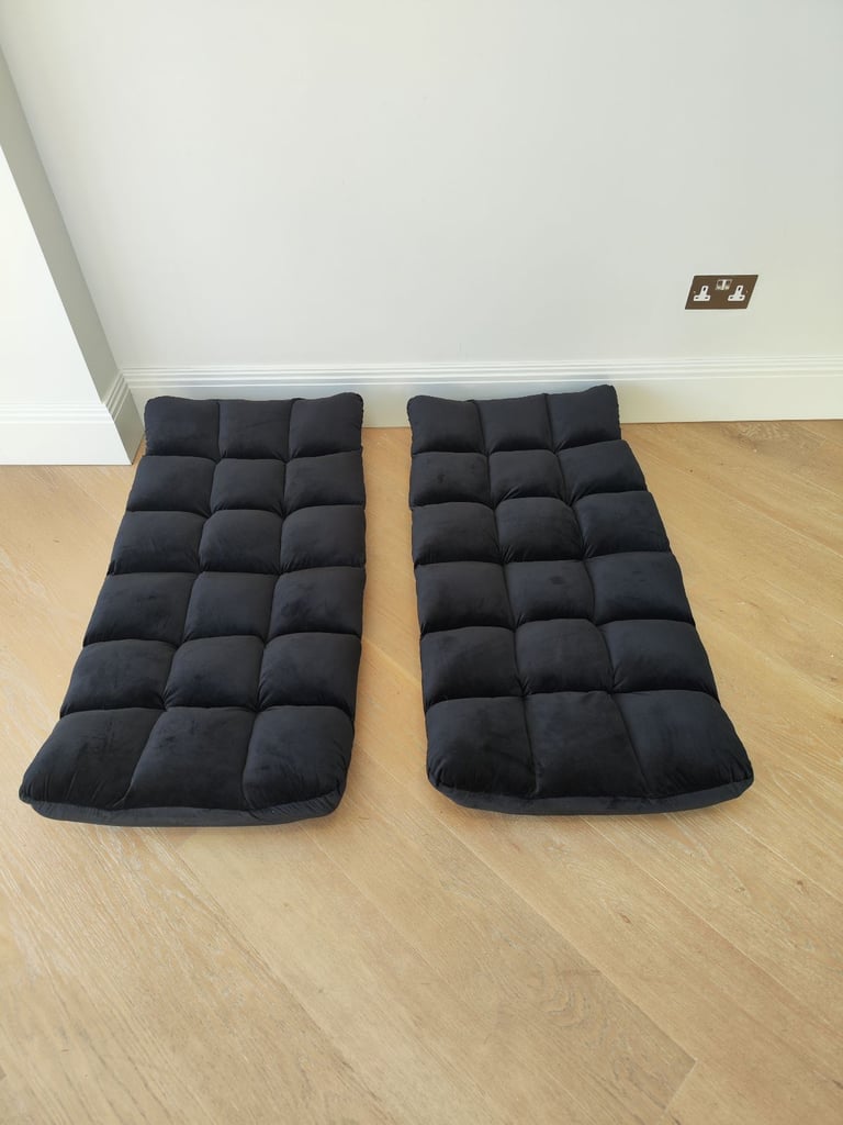2 x Adjustable Black Floor Chairs