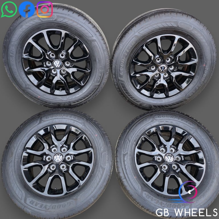 Genuine Volkswagen Transporter 16" T7 alloy wheels Black