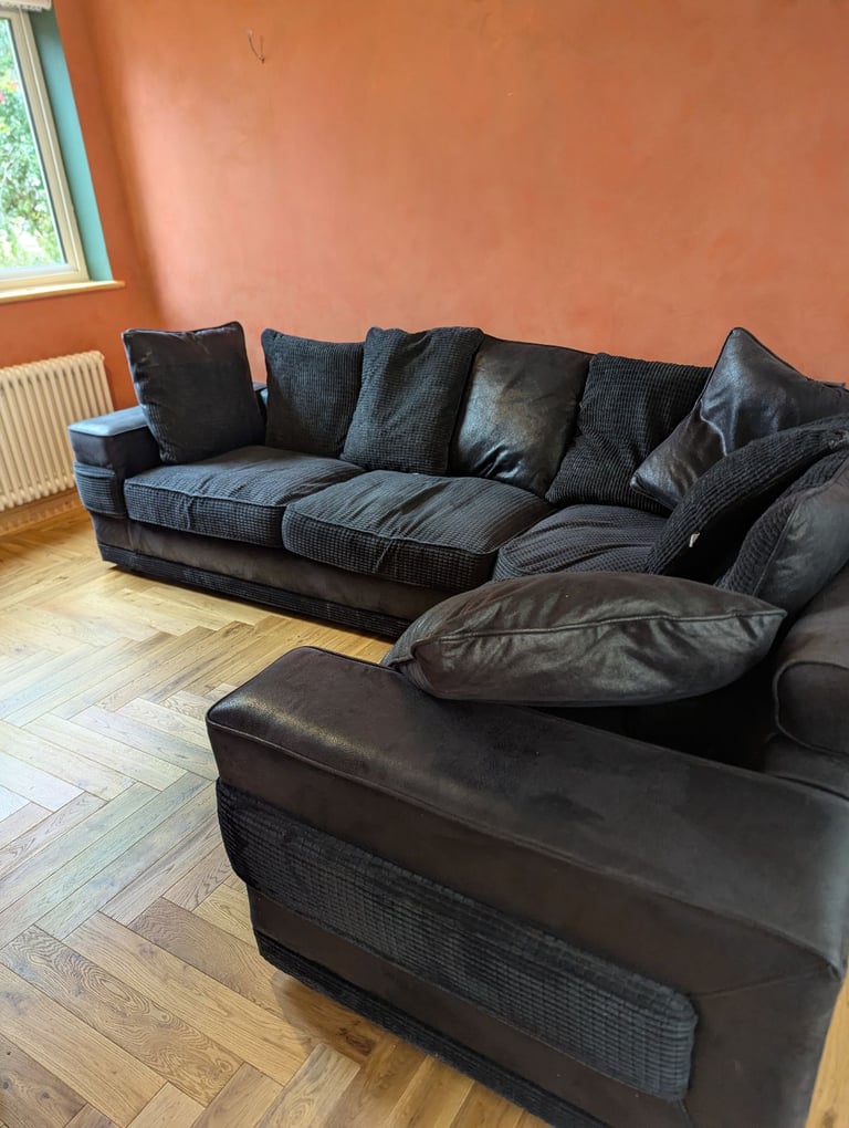 image for Black corner sofa