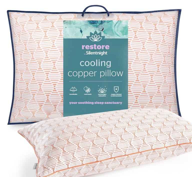 image for Silentnight Cooling Copper Pillow NEW
