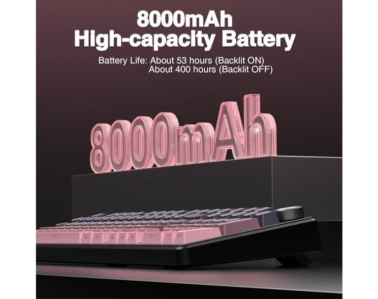 Wireless Gaming Keyboard,Tri-mode Mechanical Keyboard Wireless with Control