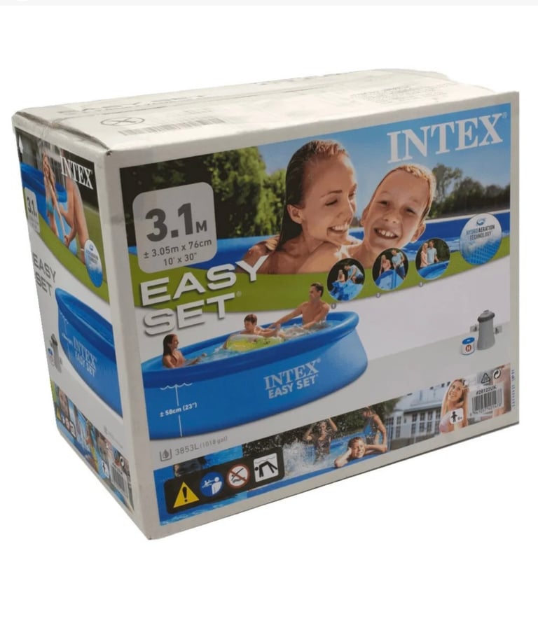 INTEX 10ft EASYSET POOL WITH FILTER PUMP