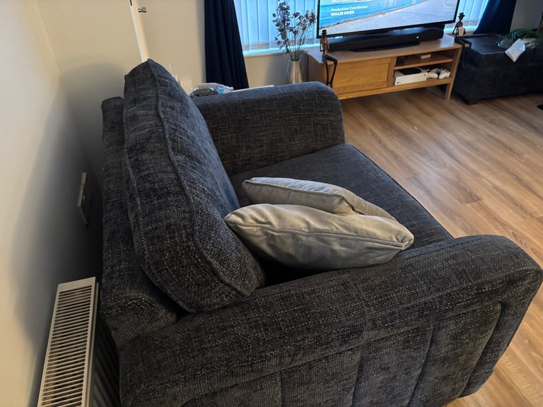 Snuggle chair and footstool