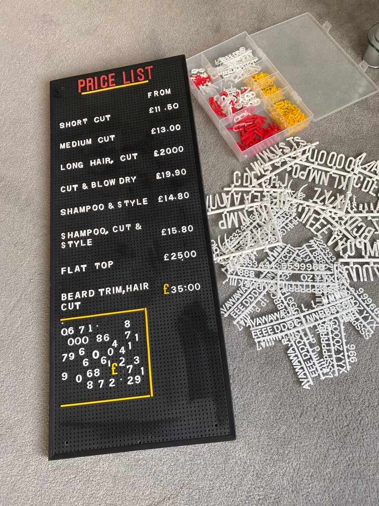 image for Peg menu board