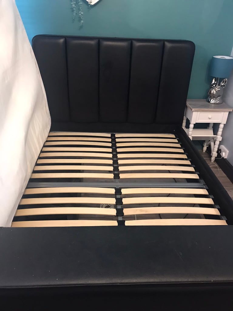 Tv blue tooth leather bed frame double | in Milngavie, Glasgow | Gumtree