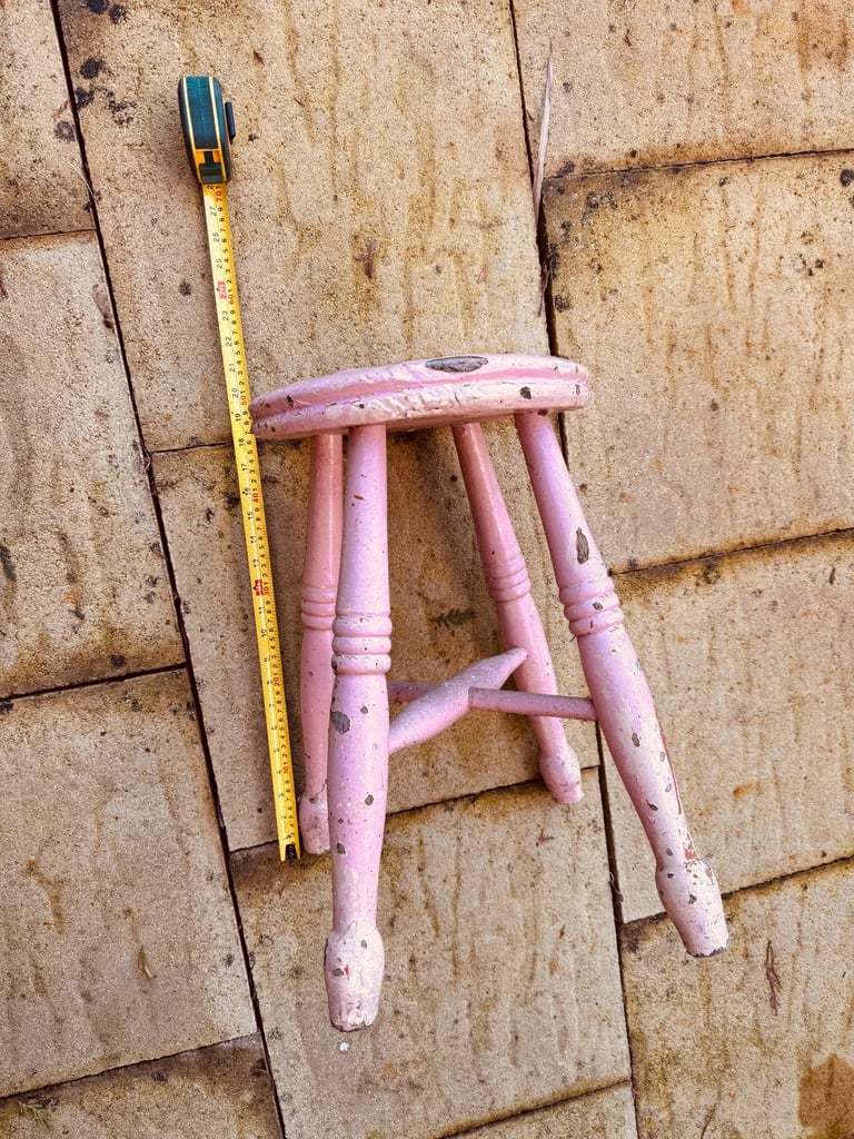 Vintage Milking Stool shabby chic