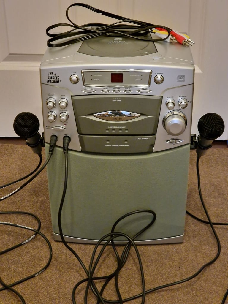 The Singing Machine SMG-190 Karaoke System - CD/ CD+G, Cassette Player with 2 Microphones