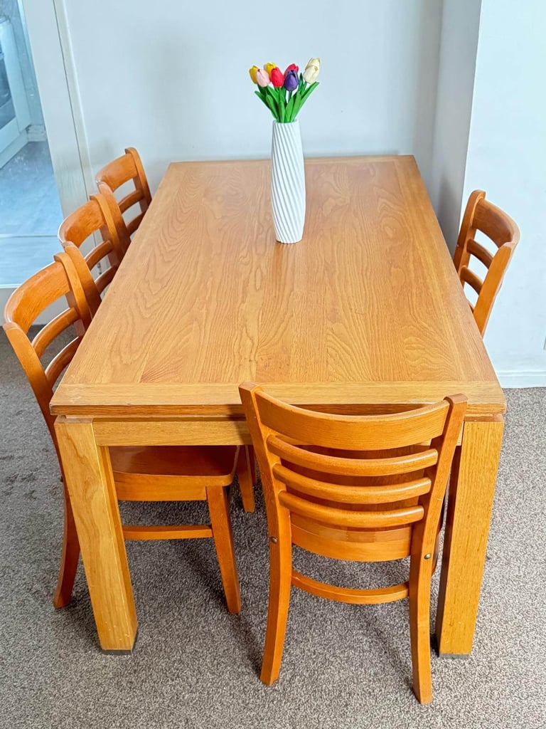 image for Wooden Dining table with 6 chairs