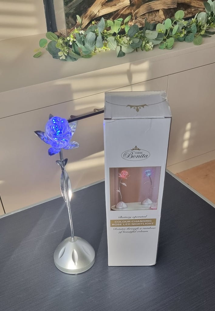 Colour changing rose led night light