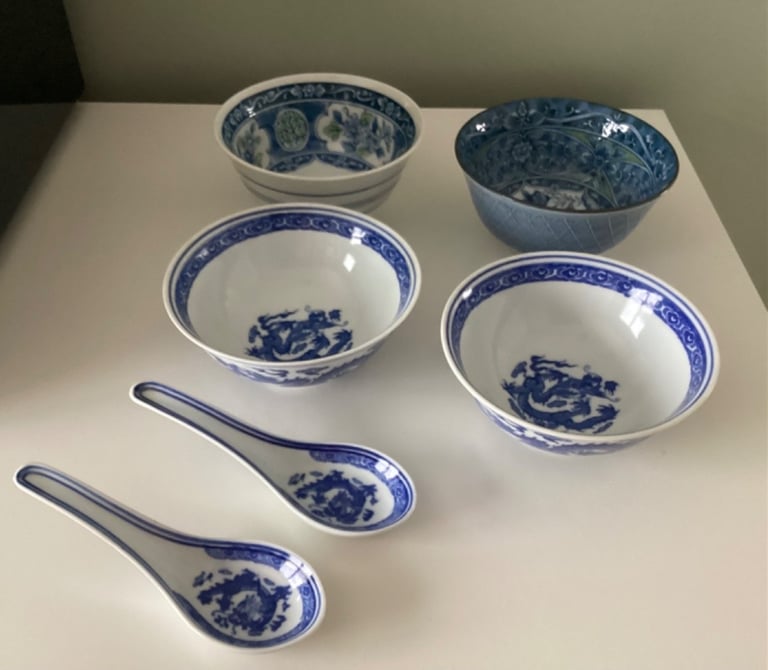 image for Hand painted Chinese serving dinner set for 2 people