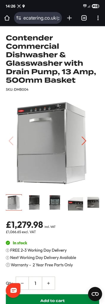 image for Commercial Dish washer 