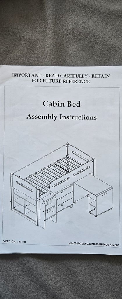 Mid sleeper bed with stirage