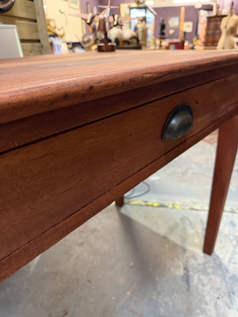 Late Victorian Solid mahogany Writing Table with Drawer – 91.5 cm x 60 cm x 76.5 cm