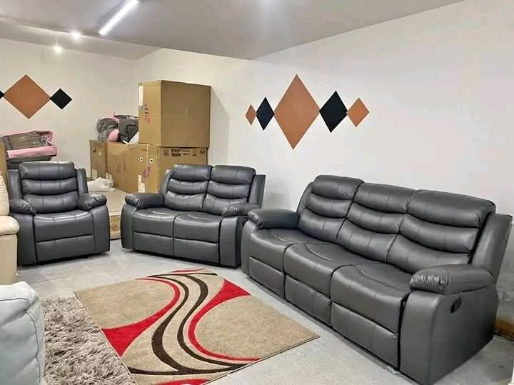 image for Roma Recliner 3+2 Leather Set – Spacious, Durable & Classy – Order Today **