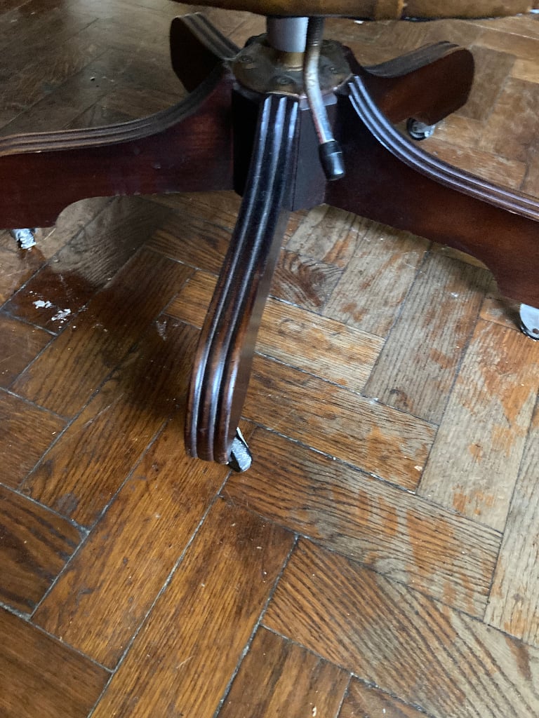 Beautiful large vintage captains chesterfield desk chair