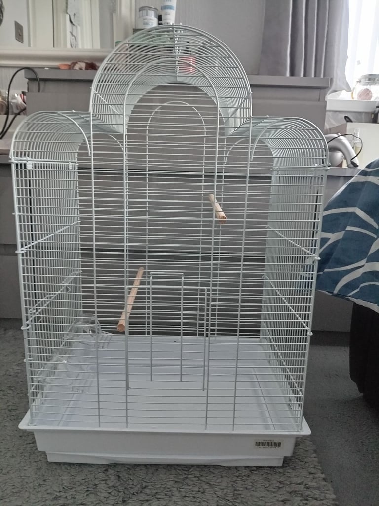 White Budgie Cage