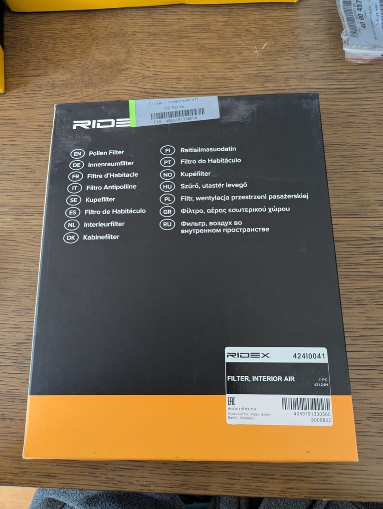 Ridex Pollen Filter 