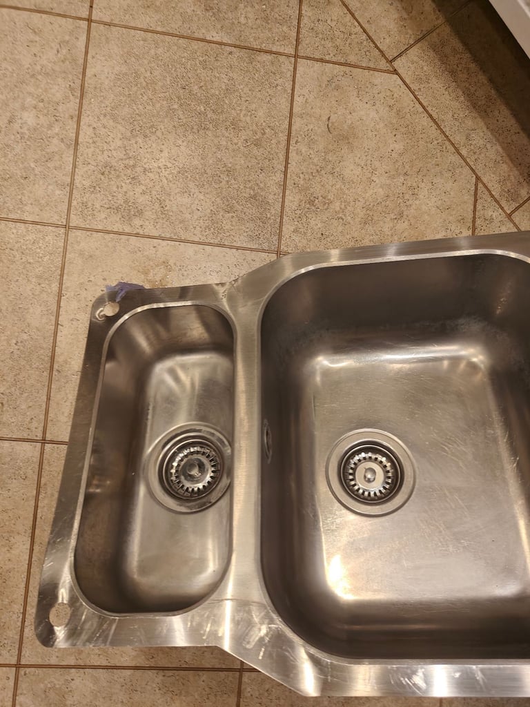 Rangemaster 597 x 472mm Atlantic Classic Stainless Steel 1.5mm Undermount Kitchen Sink used  