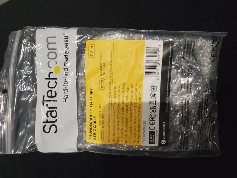 image for Startech thunderbolt USBC cable 0.8m