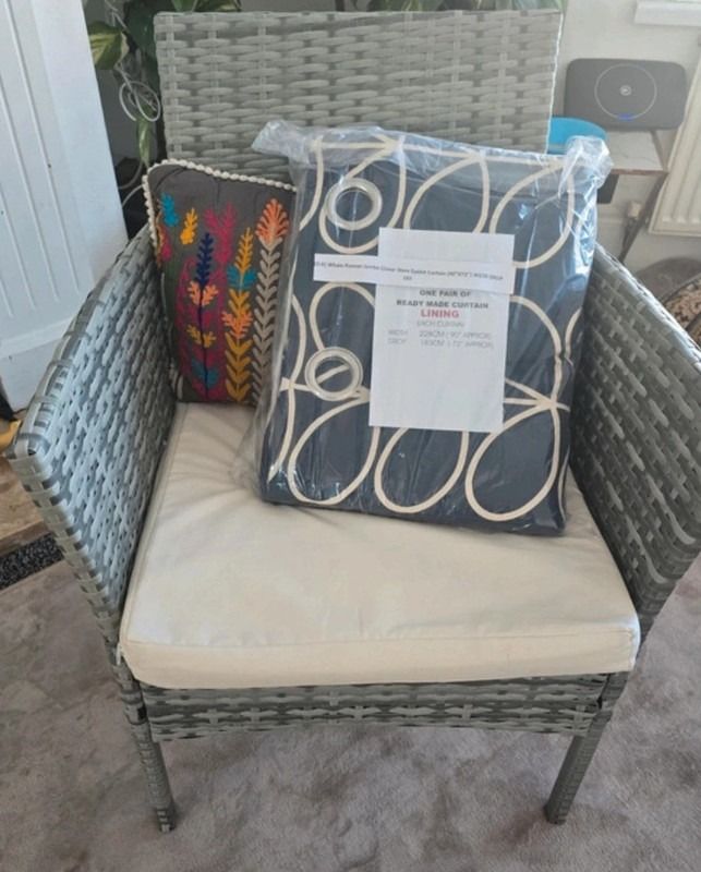 Orla keily whale roman jumbo linear stem Eyelet curtains   228cm Drop 183cm 