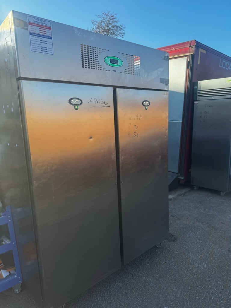 Commercial double door foster fridge like new cafe shop 