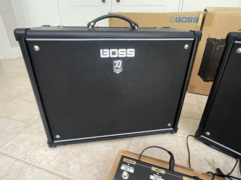 Boss Katana 100 MKII pair of “like new” guitar amplifiers & GA-FC EX 6-switch foot controller