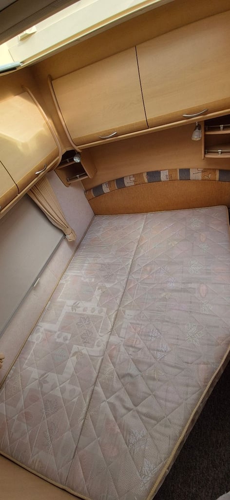 4 berth caravan fixed bed with motor mover 