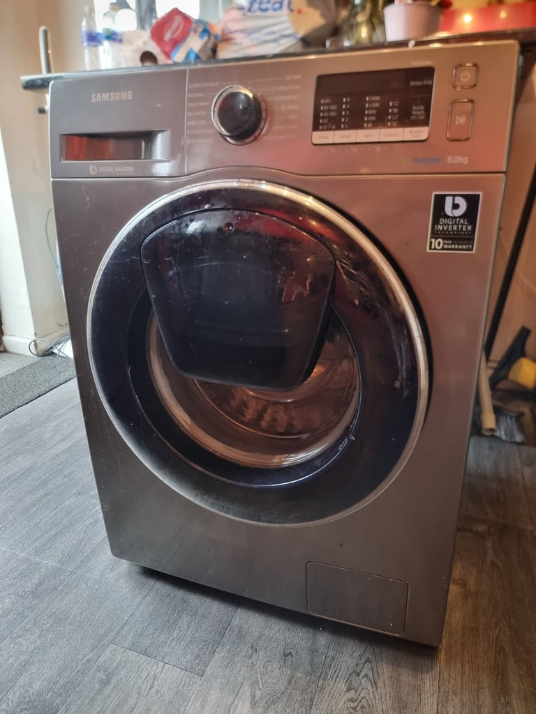 image for SAMSUNG WASHING MACHINE 8KG FAULTY, £80ono WORKS BUT DRUM MAKING FUNNY NOISE WHEN WE SPEEN WITH HAND