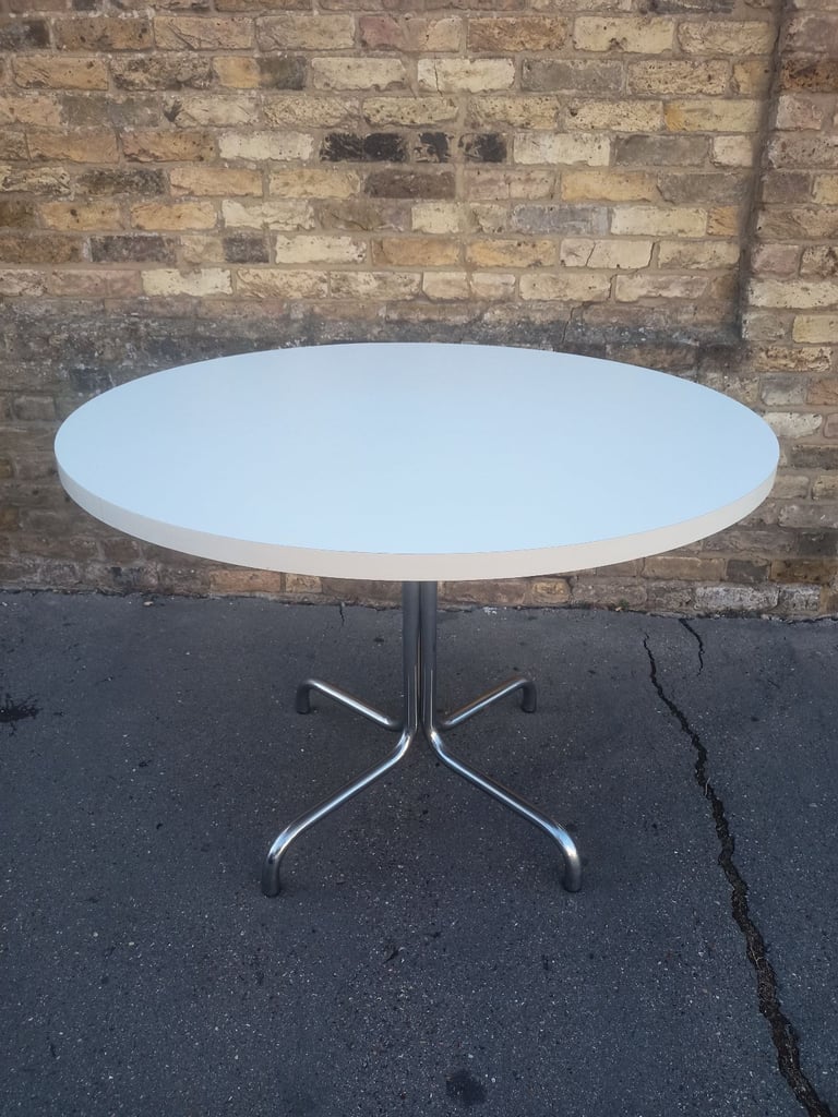 image for Vintage  White melamine topped and chrome table by Tavo – circa 1960’s.