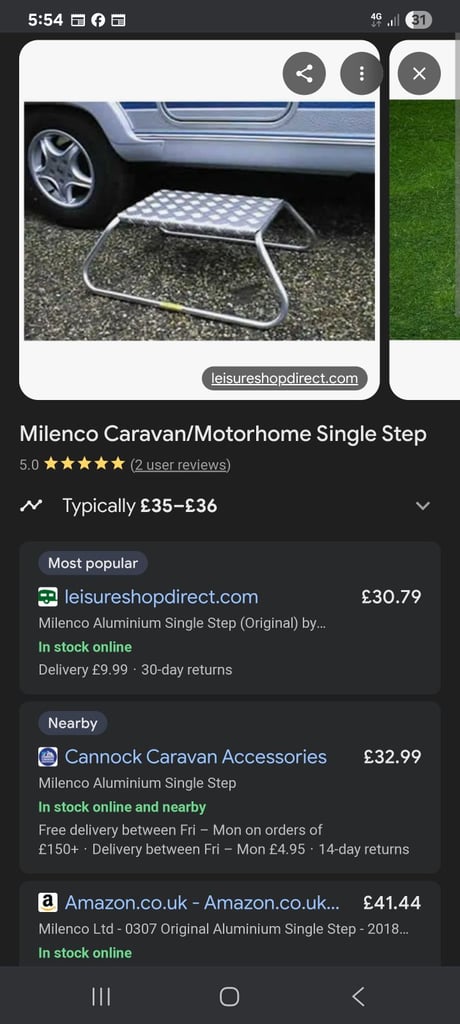 Milenco caravan step