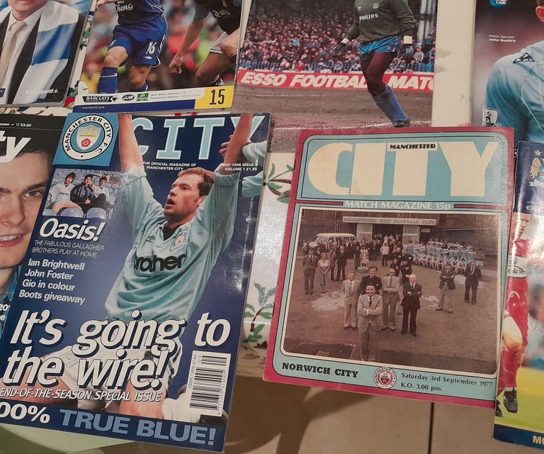 Manchester City programs, fanzines.